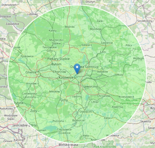 Obszar działalności Alpione – Sosnowiec, Katowice, cały Śląsk